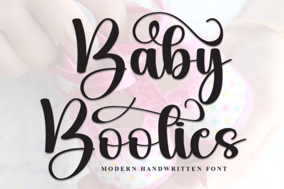 Baby Booties Font for Handmade Creations
