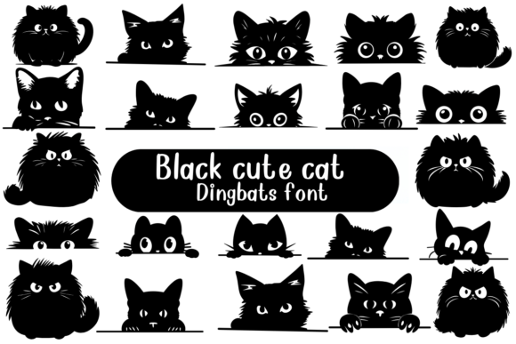 Black Cute Cat Font for Eye-Catching Campaigns