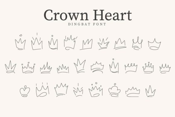 Crown Heart Font for Creative Campaigns