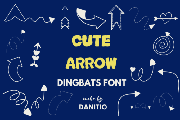 Cute Arrows Font for Handmade Creations
