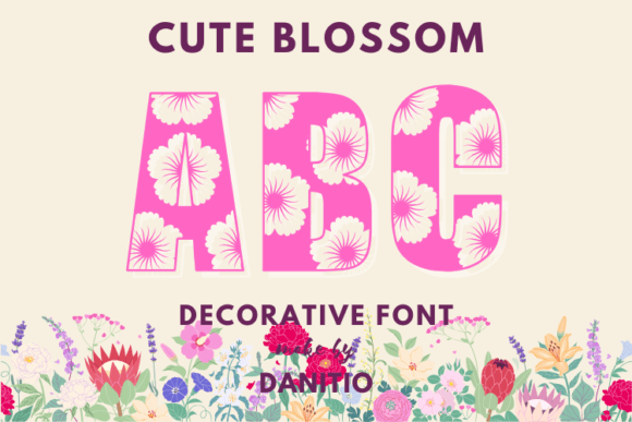 Cute Blossom Font for Web Design Projects
