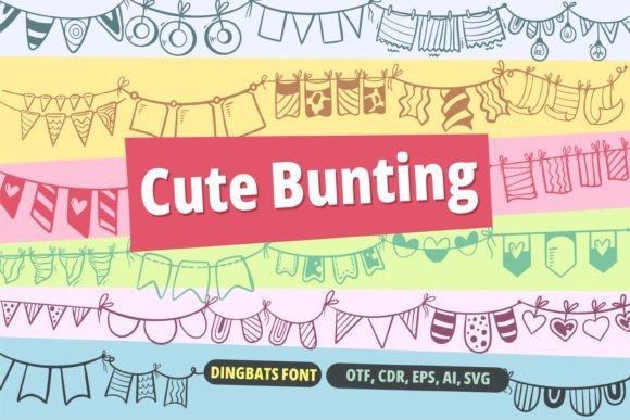 Cute Bunting: A Whimsical Font for Editorial Design