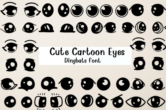 Cute Cartoon Eyes Font for Handmade Projects
