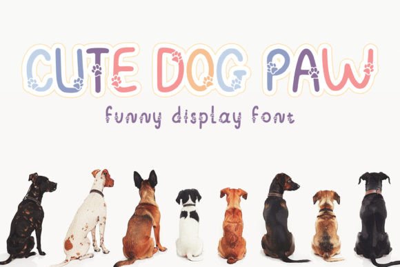 Cute Dog Paw Font for Editorial Design