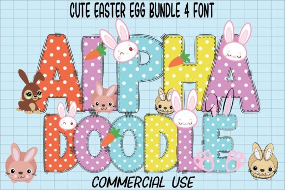 Cute Easter Egg Font for Digital Design