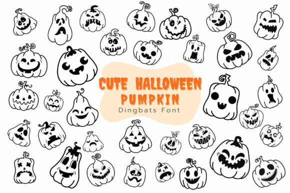 Cute Halloween Pumpkin Font for Business Branding
