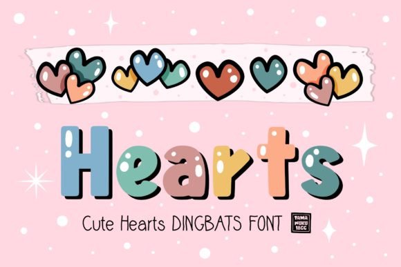 Cute Hearts Font for Handmade Creations