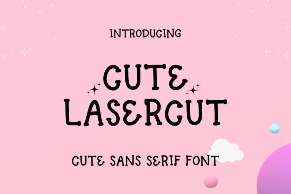 Cute Lasercut Font for Modern Web Design