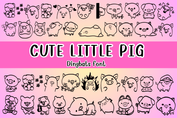 Cute Little Pig Font for Playful Campaign Designs