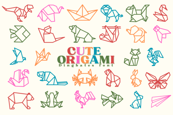 Cute Origami Font for Web Design Projects