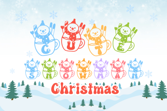 Cute Snowman Christmas Font for Festive Design