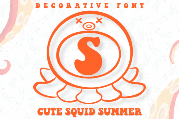 Cute Squid Summer Font for Business Branding