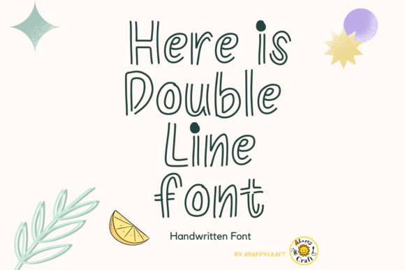 Double Line Font for Handmade and Commercial Craft Projects