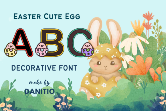 Easter Cute Egg Font for Spring Campaigns