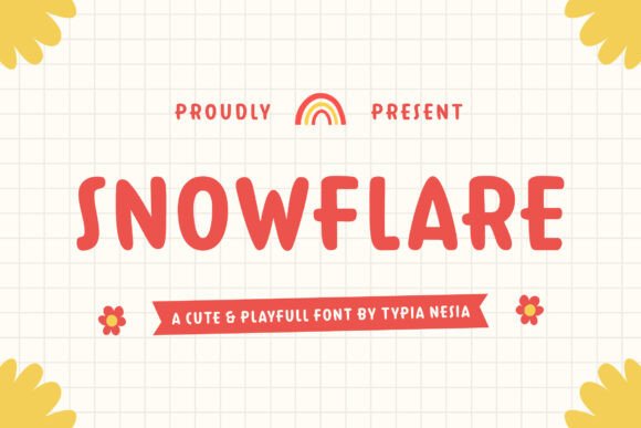 Snowflake Font for Handmade Creations